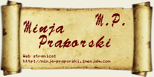 Minja Praporski vizit kartica
